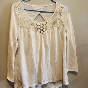 Long sleeve crochet shirt
